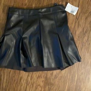 Faux leather skirt